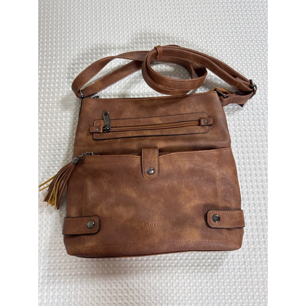 Fadeon Crossbody Bag Brown Vegan Leather NWT